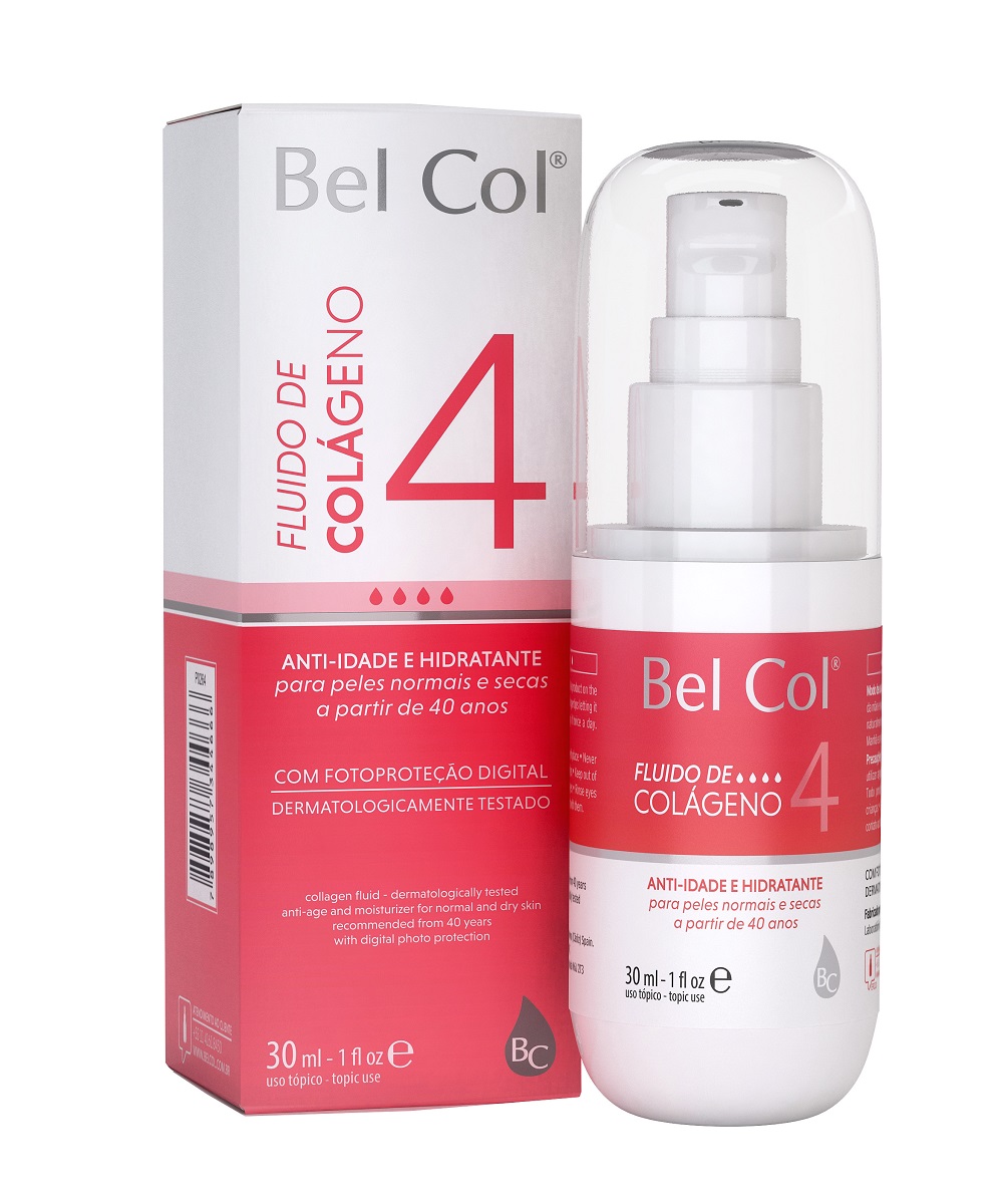 Bel Col 4 Fluido de Colágeno Anti-Idade e Hidratante